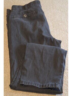 MEYER Trousers Mens W36 L30 Gray/Blue  Corduroy Cord Stretch Cotton Straight